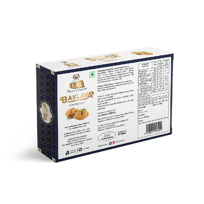 Lal Sweets Baklava 2-In-1, 500 g-2.webp